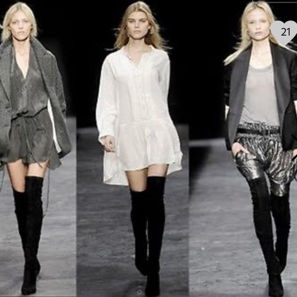 SOLD Isabel Marant Suede Over the Knee Junee Boot - Picture 2 of 7